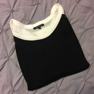 For Cynthia Lace back black and white long sleeve